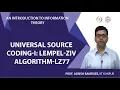 Universal Source Coding-I Lempel-Ziv Algorithm-LZ77