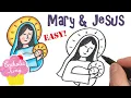 How To Draw Mary And Jesus Nativity