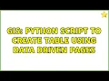 GIS Python Script to Create Table Using Data Driven Pages