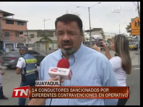 14 conductores sancionados por diferentes contravenciones en operativo
