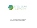 How to use the steel beam calculator