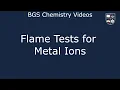 Flame Tests for Metal Ions