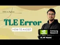 3 2 Avoid TLE Error in Interviews DSA in Python Hindi