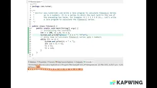 Write a Java program to calculate Fibonacci Series