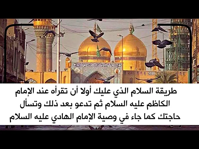 ⁣ما هو السلام الذي علي أولا أن أسلم به على الإمام الكاظم عليه السلام في حرمه ثم أدعو واسأل حاجتي؟