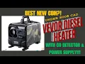 NEW VEVOR DIESEL HEATER WITH CO DETECTOR AND POWER SUPPLY