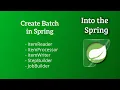 Create Spring Batch Service