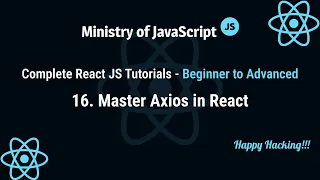 React JS Tutorials Master Axios in React React JS From Beginner to Advanced Crash Course