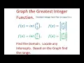 Graph The Greatest Integer Function Y int
