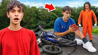 THE CREEPY MAN PUSHED ME OFF MY BIKE..