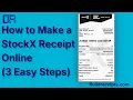 How to Make a StockX Receipt Online 3 Easy Steps