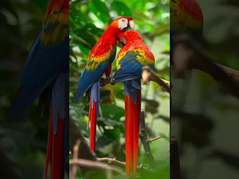 A scarlet macaw spa day. 💆♂️🦜 #scarletmacaw #peacefulnature
