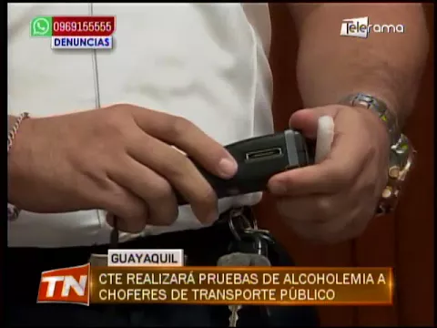 CTE realizará pruebas de alcoholemia a choferes de transporte público