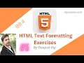 HTML Text Formatting Exercises In Hindi MyClasss com