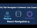 Tab Navigator Common Use Cases React Navigation 5