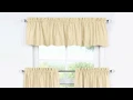 Shaker Beige Solid Cotton Kitchen Tier Curtain Valance Set 3pc