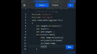 How to write a c Program to find the reverse of a string