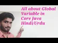 All about Global Variable in core java programming language