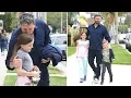 Doting Dad Ben Affleck Shows His Soft Side At Sunday Services
