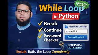 Master While Loop in Python Break Continue Real Example Project