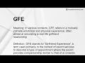GFE Meaning