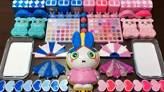 Relaxing Giant Bunny & Pink vs Blue Slime Transformation #1426