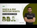 Docx PDF into DataSets Data Analysis in 3 Weeks Arpit Jain GeeksForGeeks Python