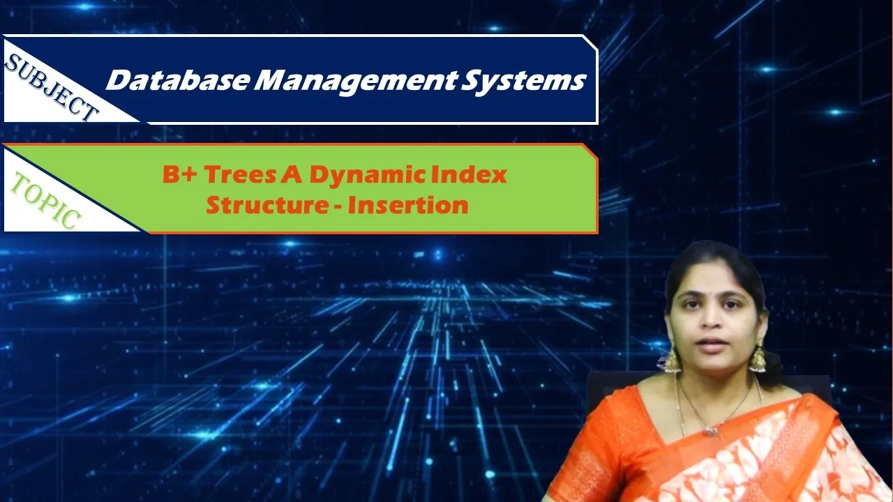 LEC50|Database Management Systems |B+Trees A Dynamic Index Structure - Insertion By Mrs. Navyatha