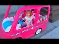 ULTIMATE BARBIE CAMPER Adley gets her FIRST Power Wheels car building routine