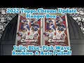 2022 Topps Chrome Update Hanger Box Julio Blue Pink Wave Auto Pulled Hangers are Bangers Auto 1 60
