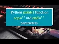 2 Python PRINT function Python SEP and END parameters Bangla SN DATAMART