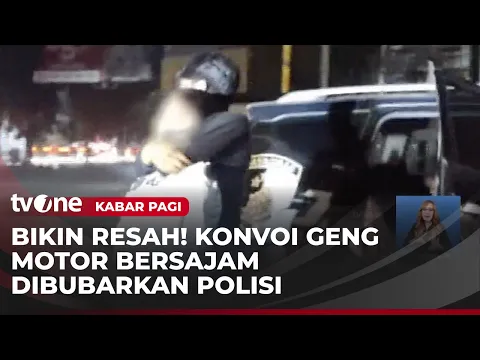 Geng Motor Konvoi Bawa Senjata Tajam Dikejar-kejar Polisi