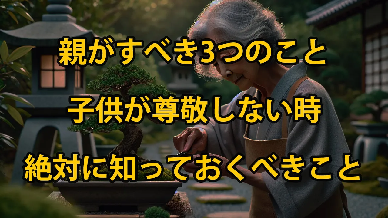 Outline Video 子供が尊敬しない時、親がすべき3つのこと、老後にほとんどの人が知らない真実