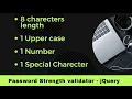 Password Strength validator - jQuery
