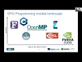 Programming Models for GPU