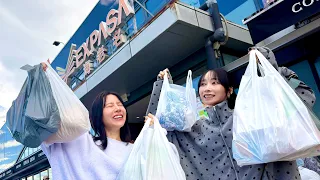 爆買い3姉妹が海老名サービスエリアで顔よりデカい超巨大野菜見つけて発狂買い