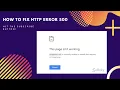 How To Fix HTTP Error 500