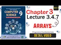 Class 9 Computer Science - Unit 3 Lecture 3 4 7 NBF Arrays Programming Fundamentals