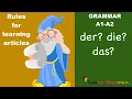Learn German der die das Rules for articles Hints on how to guess the german articles A1