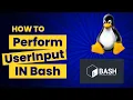 how to take input from User in Bash Script