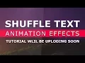 Shuffle Text Animation Effect with jQuery - Simple jQuery Plugin