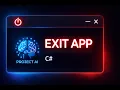 C Exit Application Tutorial Application Exit Explained Urdu
