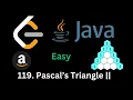 LeetCode 119 Pascal s Triangle Easy - JAVA