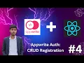 CRUD Registration in appwrite Auth part 4