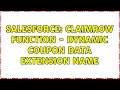 Salesforce ClaimRow function - dynamic Coupon Data Extension Name