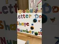 How I set up my letter shape and number focus of the week