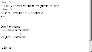 VBScript and variables