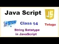 String Datatype in JavaScript Telugu What is Datatypes in JavaScript VLR Training Class 14