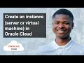 Create an instance server or virtual machine in Oracle OCI