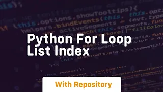python for loop list index